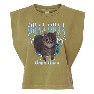 Oiia Oiia Cat Brainrot Garment-Dyed Women's Muscle Tee