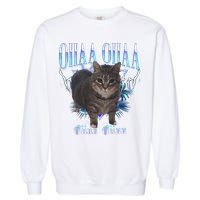 Oiia Oiia Cat Brainrot Garment-Dyed Sweatshirt