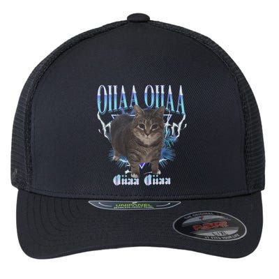 Oiia Oiia Cat Brainrot Flexfit Unipanel Trucker Cap