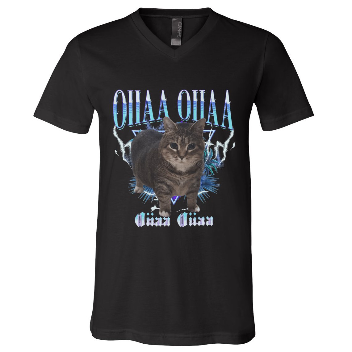 Oiia Oiia Cat Brainrot V-Neck T-Shirt