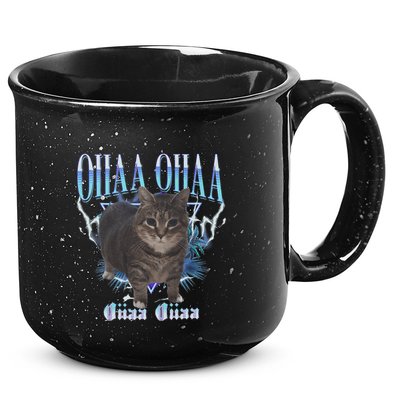 Oiia Oiia Cat Brainrot 15oz Campfire Ceramic Mug