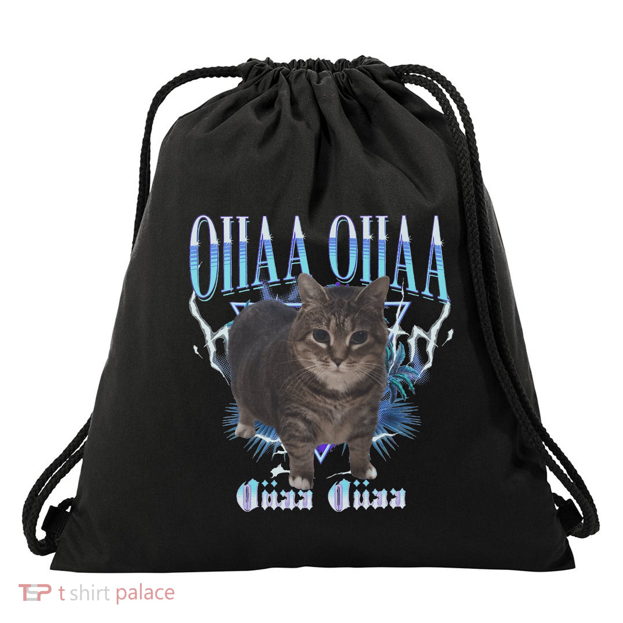 Oiia Oiia Cat Brainrot Drawstring Bag