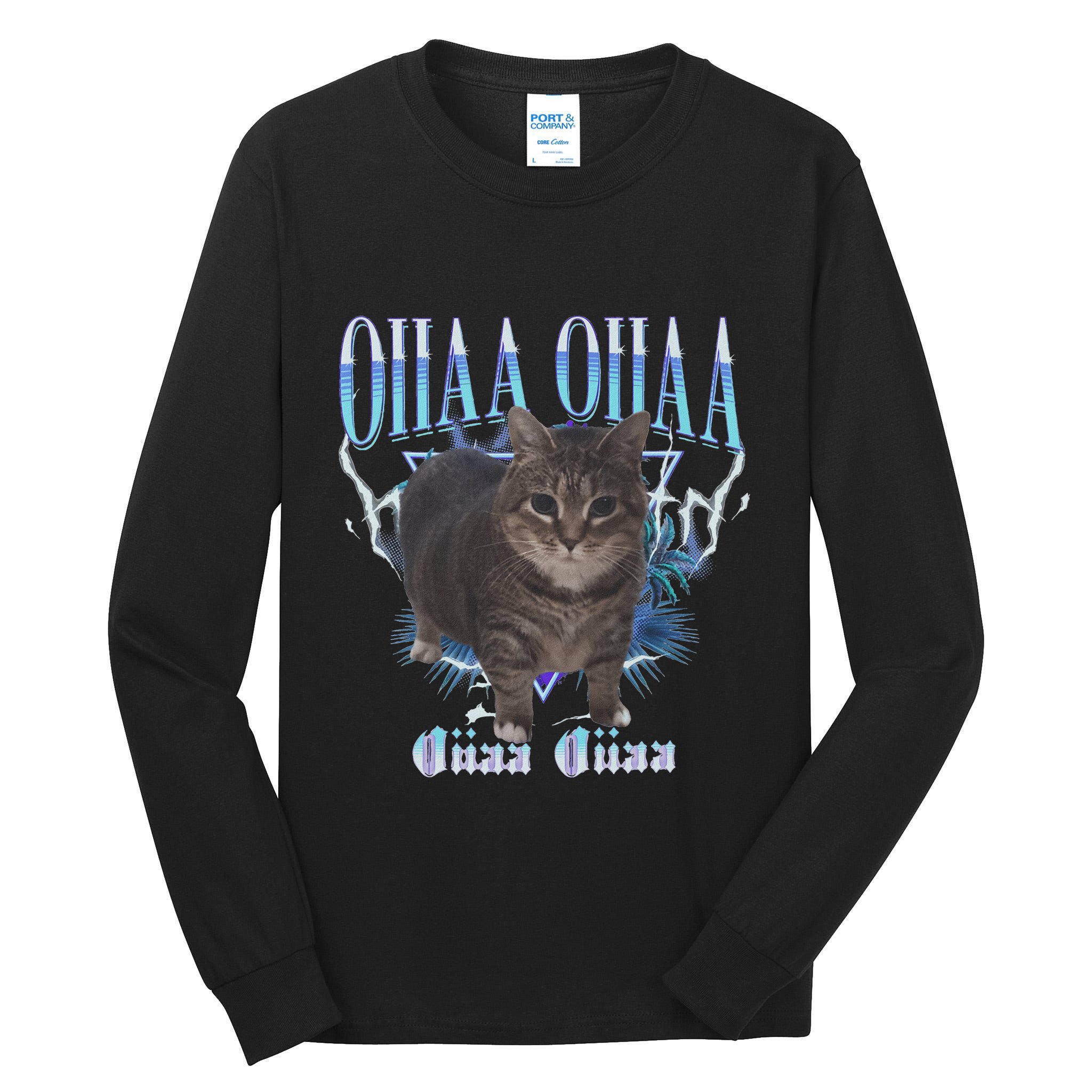 Oiia Oiia Cat Brainrot Tall Long Sleeve T-Shirt