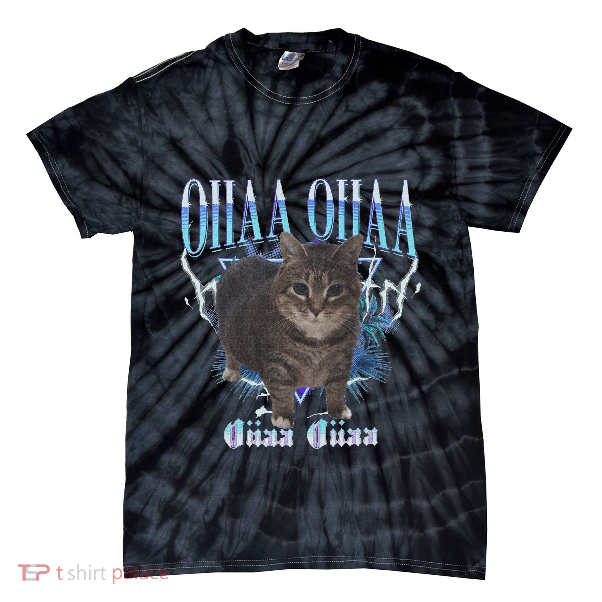 Oiia Oiia Cat Brainrot Tie-Dye T-Shirt