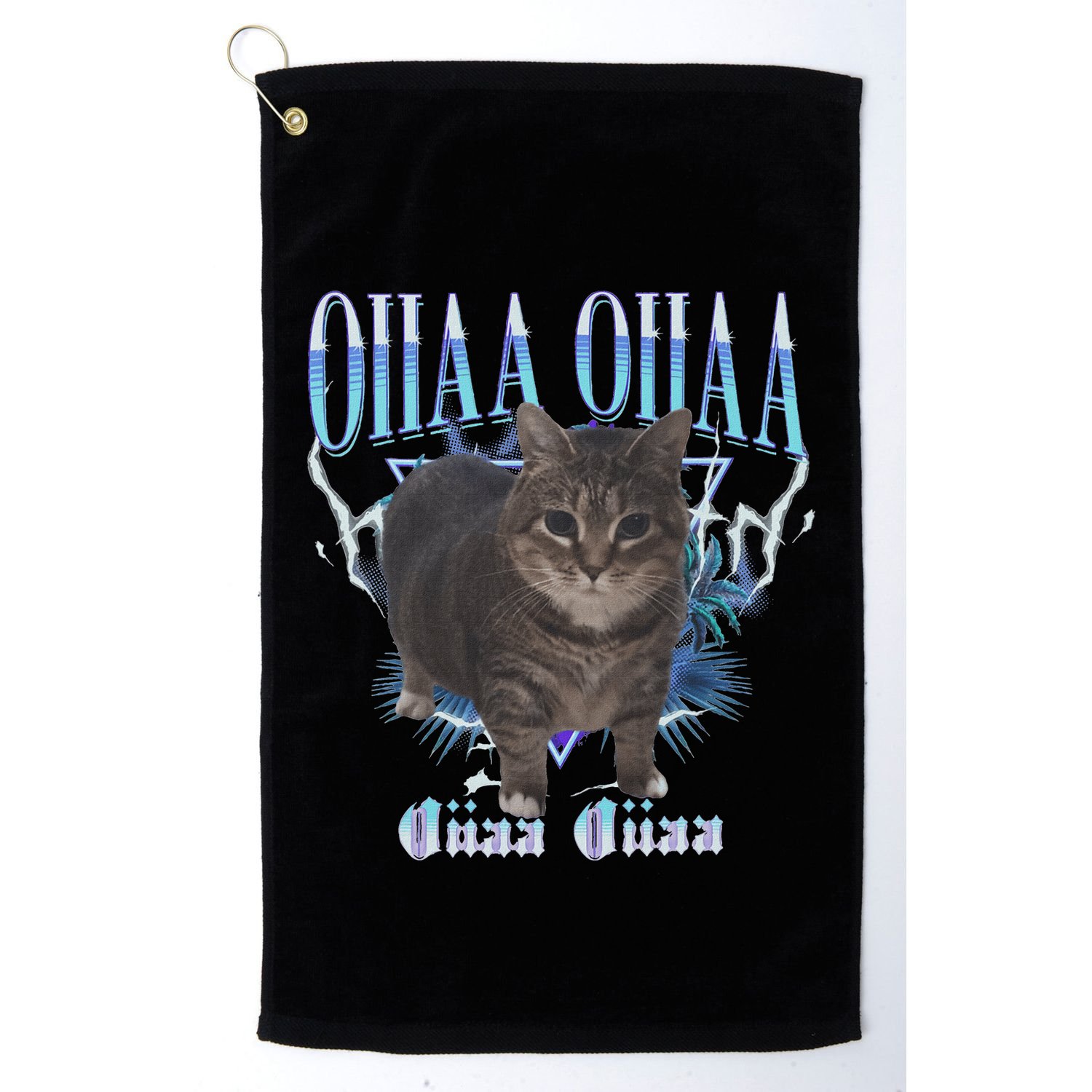 Oiia Oiia Cat Brainrot Golf Towel