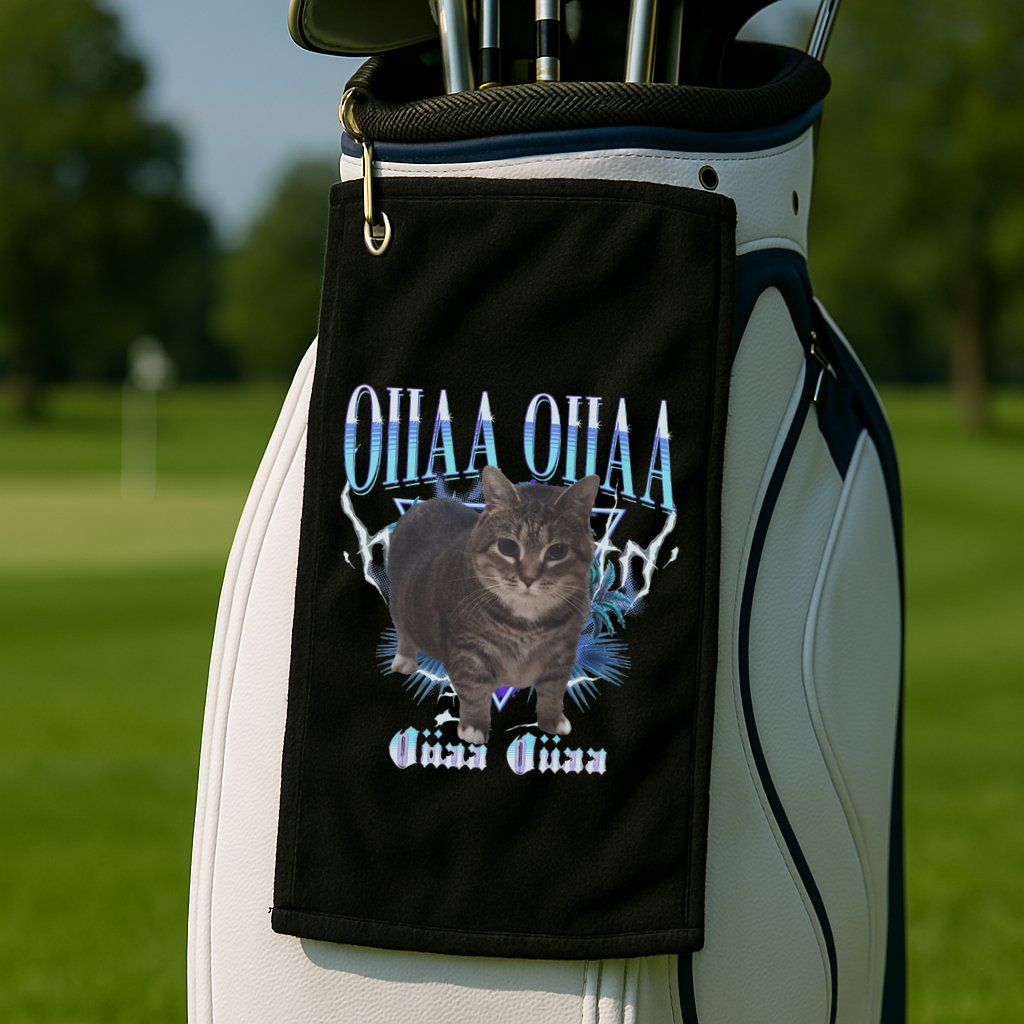 Oiia Oiia Cat Brainrot Golf Towel