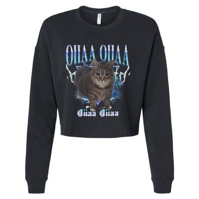 Oiia Oiia Cat Brainrot Cropped Pullover Crew