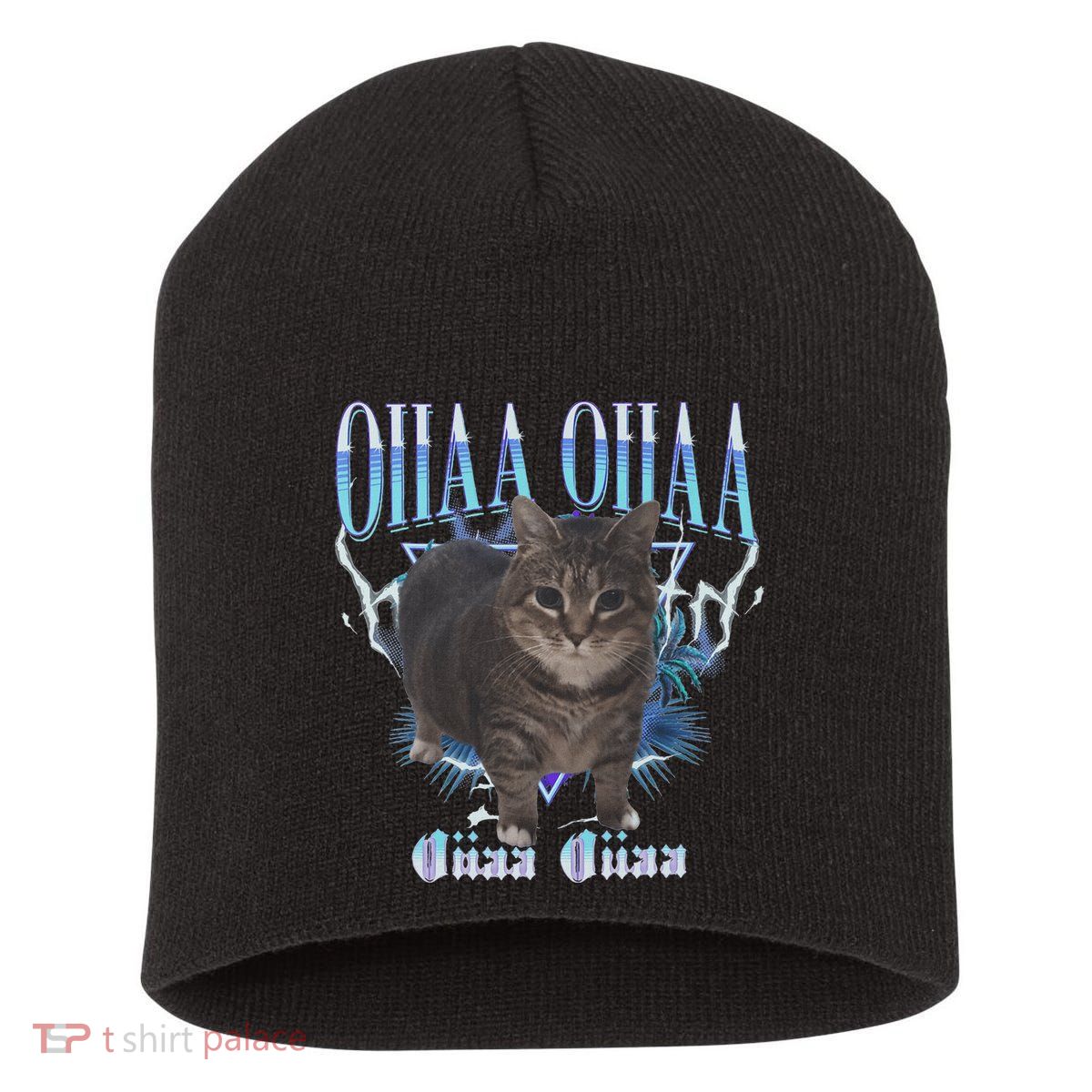 Oiia Oiia Cat Brainrot Short Acrylic Beanie
