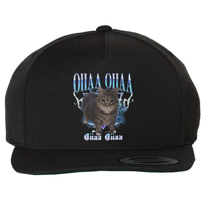 Oiia Oiia Cat Brainrot Wool Snapback Cap