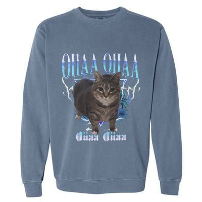 Oiia Oiia Cat Brainrot Garment-Dyed Sweatshirt