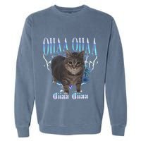 Oiia Oiia Cat Brainrot Garment-Dyed Sweatshirt