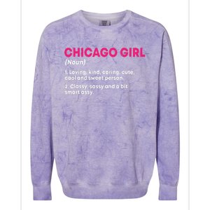 Out Of Chicago IL Illinois Funny Home Roots Colorblast Crewneck Sweatshirt