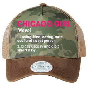 Out Of Chicago IL Illinois Funny Home Roots Legacy Tie Dye Trucker Hat