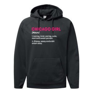 Out Of Chicago IL Illinois Funny Home Roots Performance Fleece Hoodie