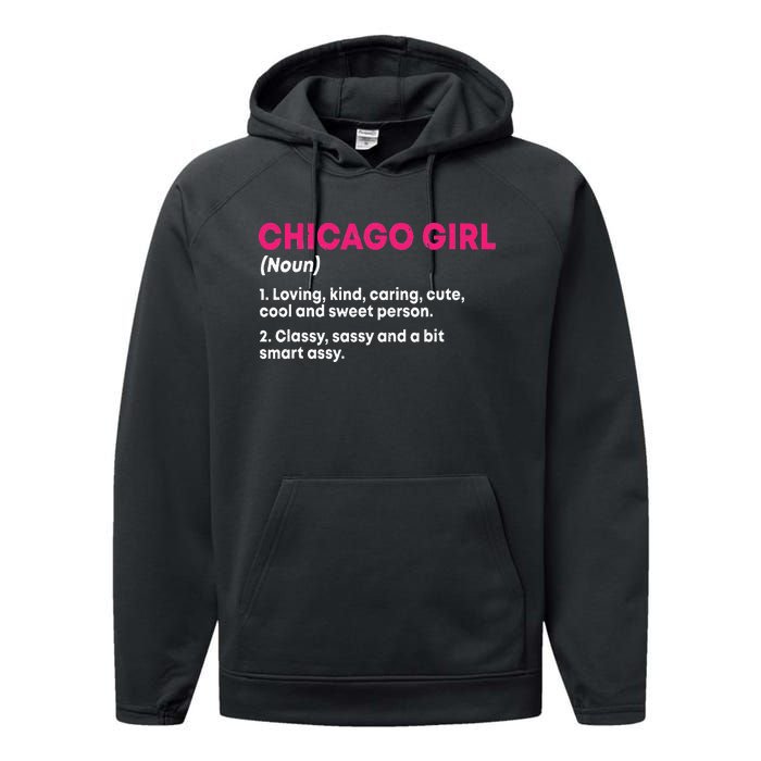 Out Of Chicago IL Illinois Funny Home Roots Performance Fleece Hoodie