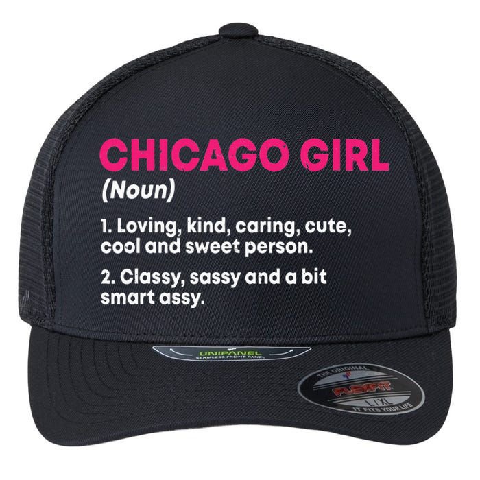 Out Of Chicago IL Illinois Funny Home Roots Flexfit Unipanel Trucker Cap