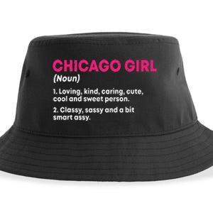 Out Of Chicago IL Illinois Funny Home Roots Sustainable Bucket Hat