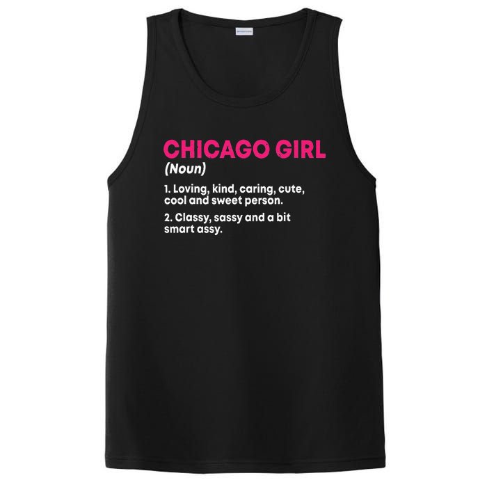 Out Of Chicago IL Illinois Funny Home Roots PosiCharge Competitor Tank