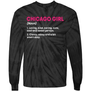 Out Of Chicago IL Illinois Funny Home Roots Tie-Dye Long Sleeve Shirt