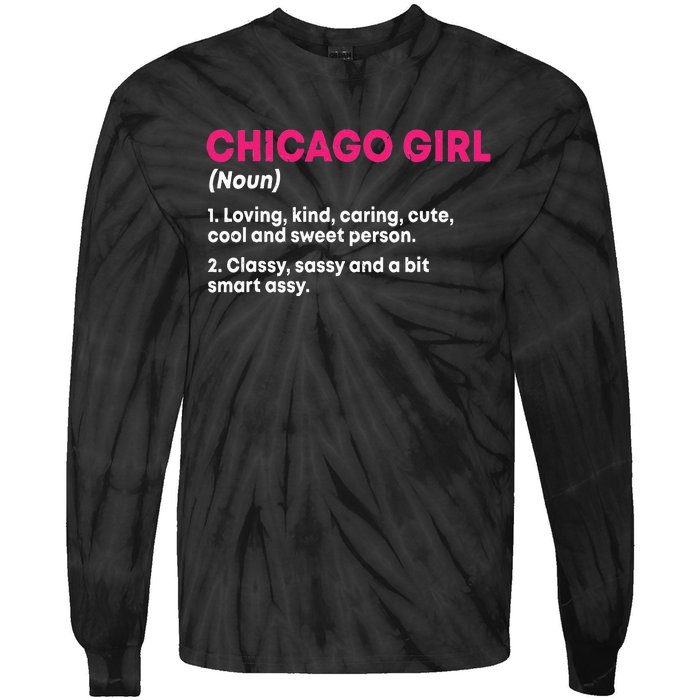 Out Of Chicago IL Illinois Funny Home Roots Tie-Dye Long Sleeve Shirt