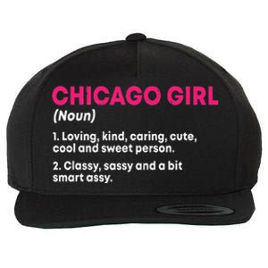 Out Of Chicago IL Illinois Funny Home Roots Wool Snapback Cap