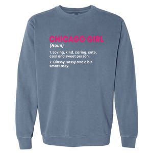 Out Of Chicago IL Illinois Funny Home Roots Garment-Dyed Sweatshirt