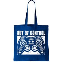 Out Of Control Funny Gaming Quote Retro Video Games Graphic Gift Tote Bag