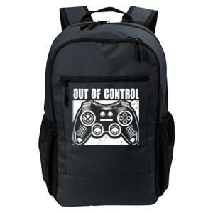 Out Of Control Funny Gaming Quote Retro Video Games Graphic Gift Daily Commute Backpack