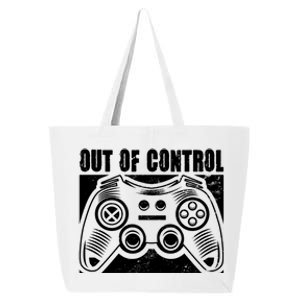 Out Of Control Funny Gaming Quote Retro Video Games Graphic Gift 25L Jumbo Tote