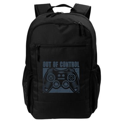Out Of Control Funny Gaming Quote Retro Video Games Graphic Gift Backpack