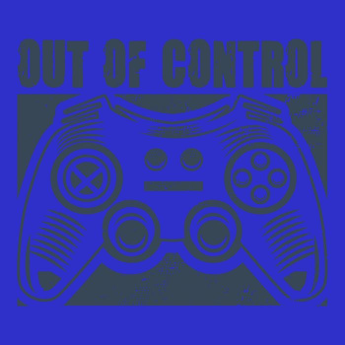 Out Of Control Funny Gaming Quote Retro Video Games Graphic Gift Button
