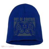 Out Of Control Funny Gaming Quote Retro Video Games Graphic Gift Short Acrylic Beanie