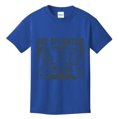 Out Of Control Funny Gaming Quote Retro Video Games Graphic Gift Kids T-Shirt