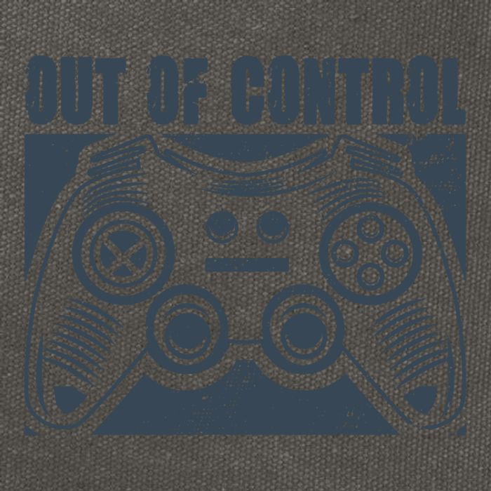 Out Of Control Funny Gaming Quote Retro Video Games Graphic Gift Cotton Canvas Backpack
