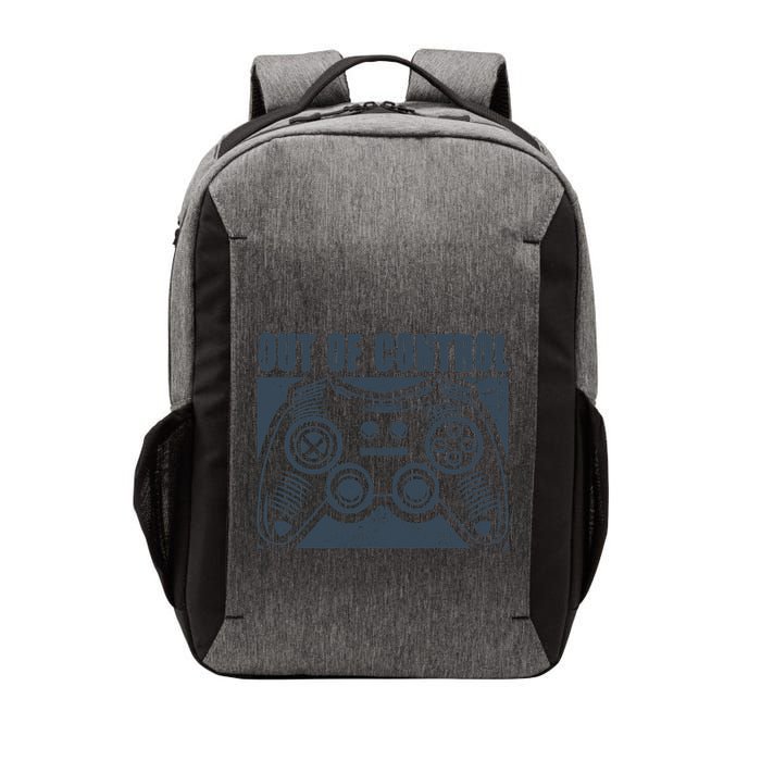 Out Of Control Funny Gaming Quote Retro Video Games Graphic Gift Vector Backpack