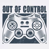 Out Of Control Funny Gaming Quote Retro Video Games Graphic Gift Garment-Dyed Sweatshirt