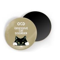 Ocd Obsessive Cat Disorder Animals Black And White Cat Magnet