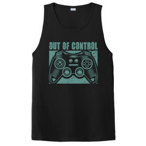 Out Of Control Funny Gaming Quote Retro Video Games Graphic Gift PosiCharge Competitor Tank