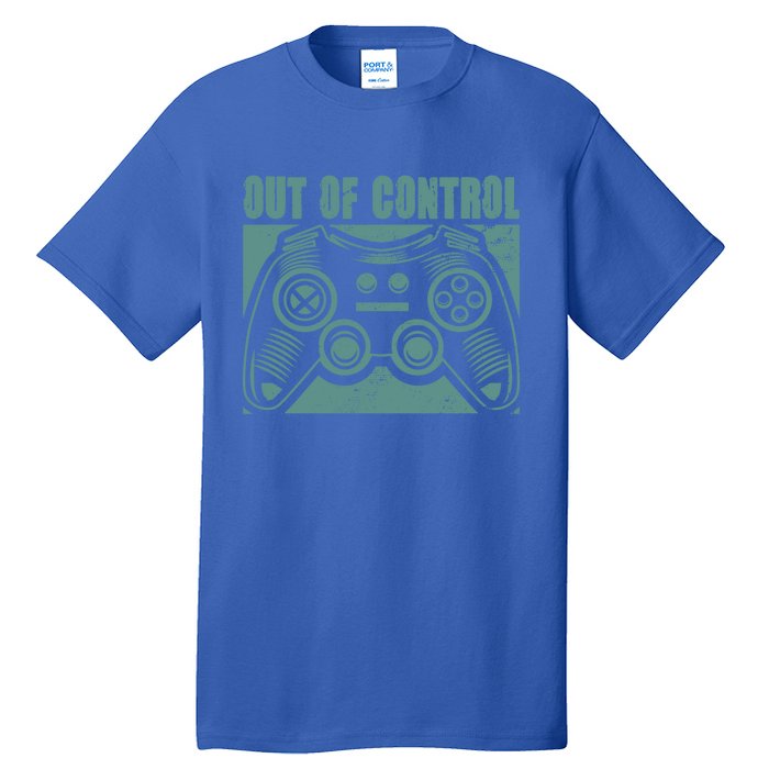 Out Of Control Funny Gaming Quote Retro Video Games Graphic Gift Tall T-Shirt