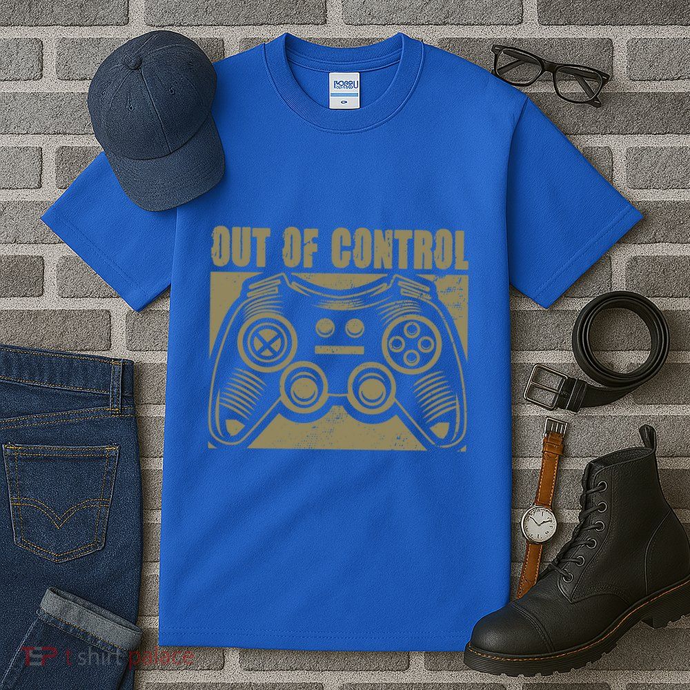 Out Of Control Funny Gaming Quote Retro Video Games Graphic Gift Tall T-Shirt