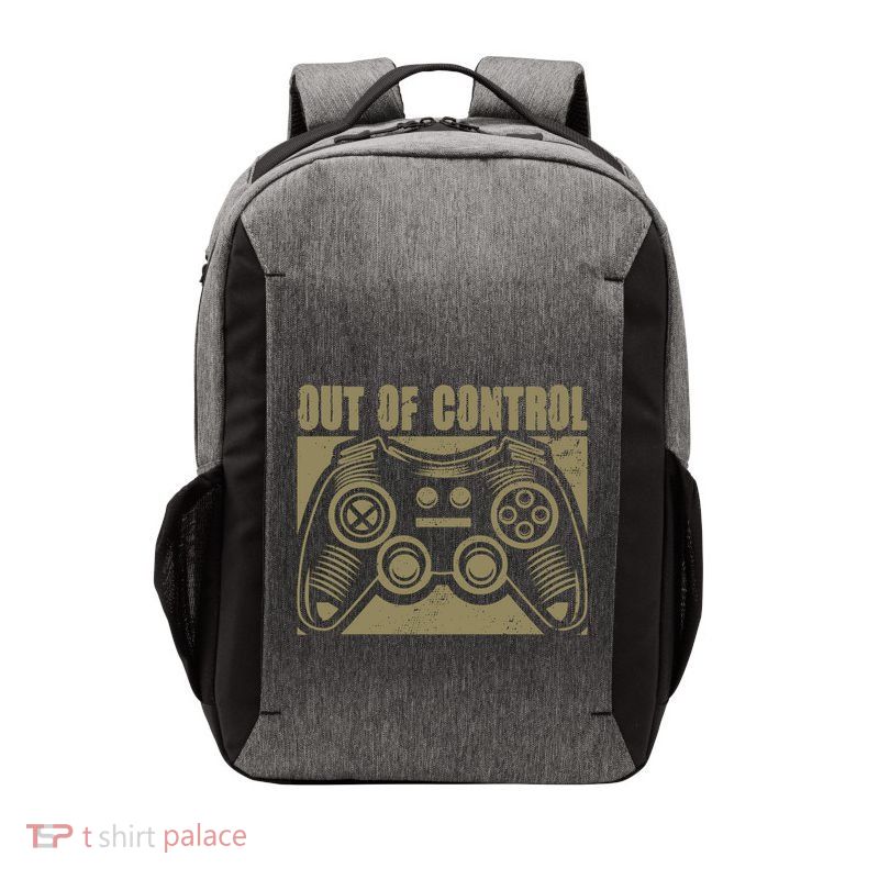 Out Of Control Funny Gaming Quote Retro Video Games Graphic Gift Vector Backpack