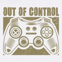 Out Of Control Funny Gaming Quote Retro Video Games Graphic Gift Garment-Dyed Sweatshirt