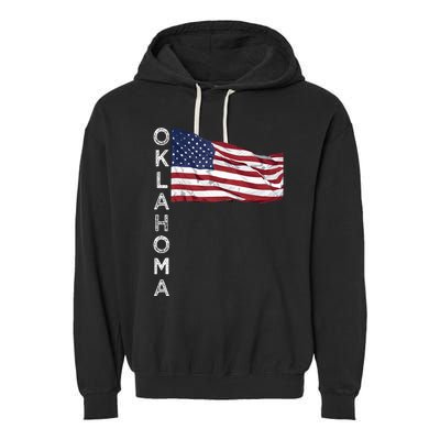 Ok Oklahoma City Sooner State Oklahoman Okie Tulsa Norman Garment-Dyed Fleece Hoodie