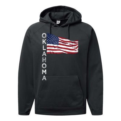 Ok Oklahoma City Sooner State Oklahoman Okie Tulsa Norman Performance Fleece Hoodie