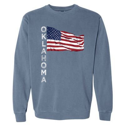 Ok Oklahoma City Sooner State Oklahoman Okie Tulsa Norman Garment-Dyed Sweatshirt