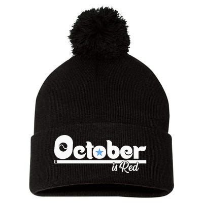 October Pom Pom 12in Knit Beanie