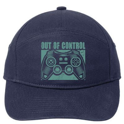 Out Of Control Funny Gaming Quote Retro Video Games Graphic Meaningful Gift 7-Panel Snapback Hat