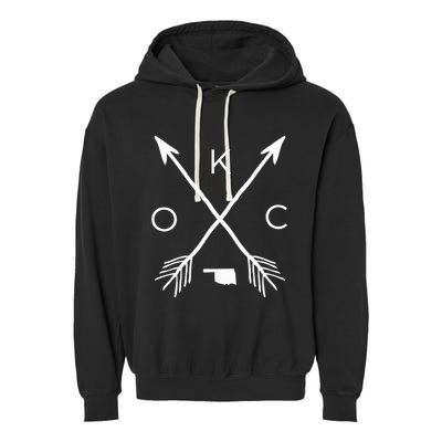 Okc Oklahoma City Oklahoma City Oklahoma Garment-Dyed Fleece Hoodie