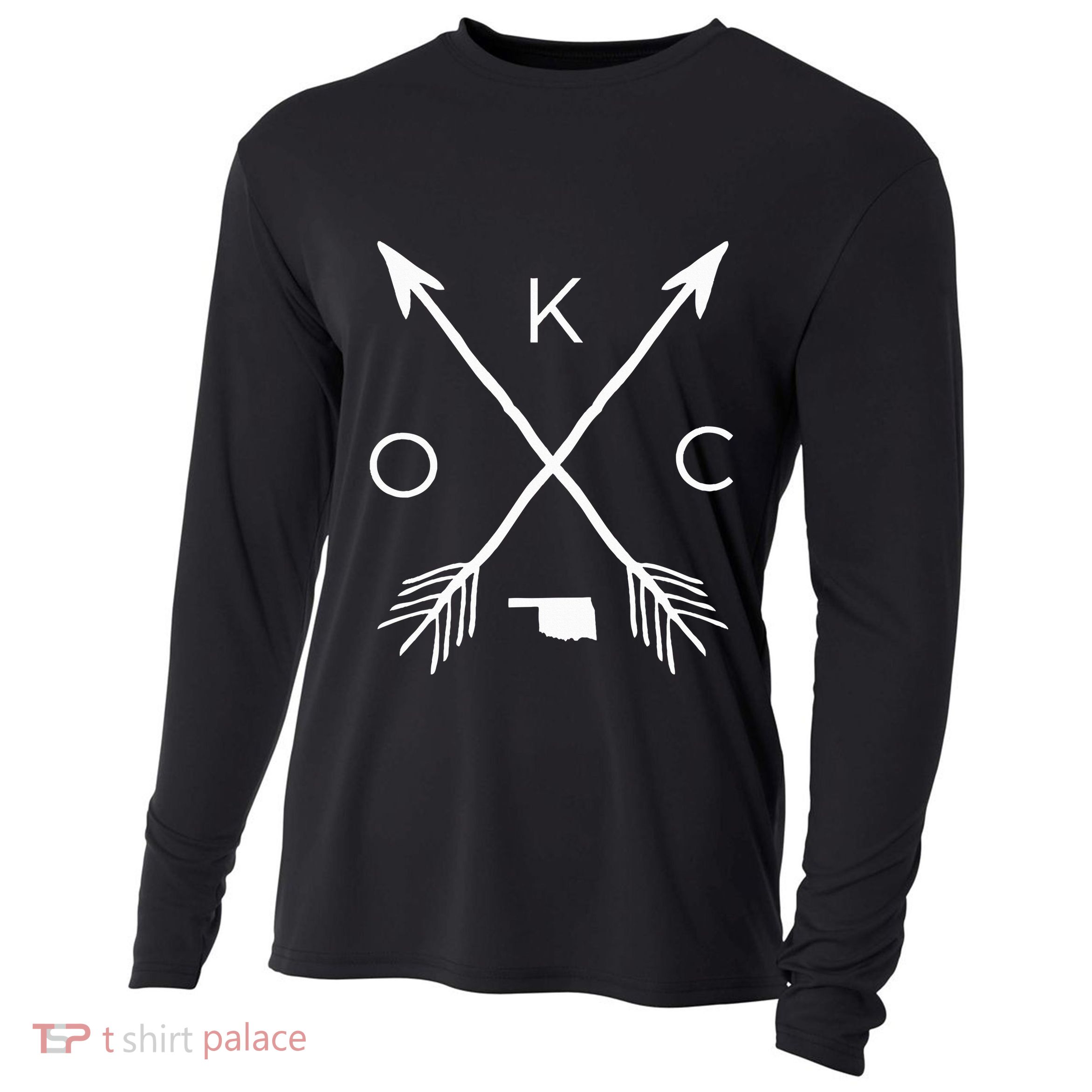 Okc Oklahoma City Oklahoma City Oklahoma Cooling Performance Long Sleeve Crew