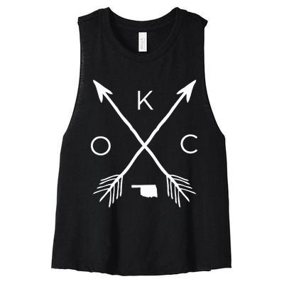 Okc Oklahoma City Oklahoma City Oklahoma Women's Racerback Cropped Tank